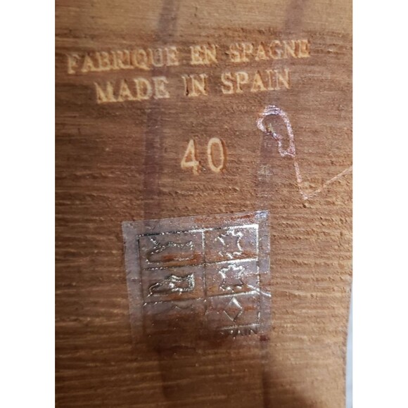 Free People Walk This Way Clog Brown Leather Wooden Clogs Size 9 EUR Size 40 - Picture 9 of 10